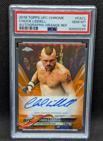 2018 Topps Chrome UFC Chuck Liddell Autograph Orange Refractor 22/25 