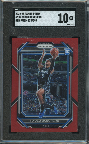 2022-23 Panini Prizm Paolo Banchero RC Rookie #249 Red /299 SGC 10