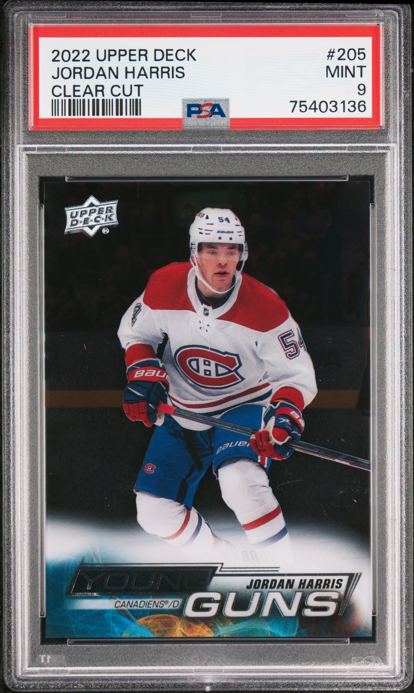 2022 Upper Deck Jordan Harris #205 Clear Cut PSA 9