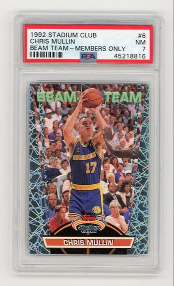 1992 Stadium Club Beam Team Members Only Chris Mullin PSA 7