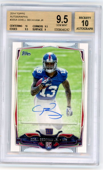 2014 Topps Odell Beckham Jr #355A Autograph BGS 9.5 (good subs!)