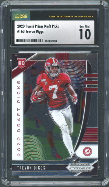 202 Prizm Draft Picks Trevon Diggs RC #163 - CSG 10
