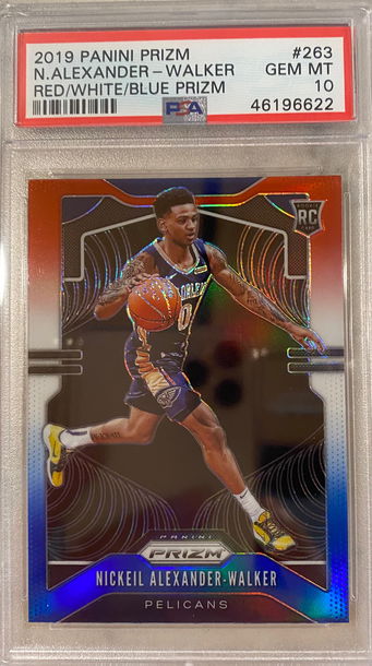 Nickeil Alexander Walker Prizm RC psa 10 red white blue 