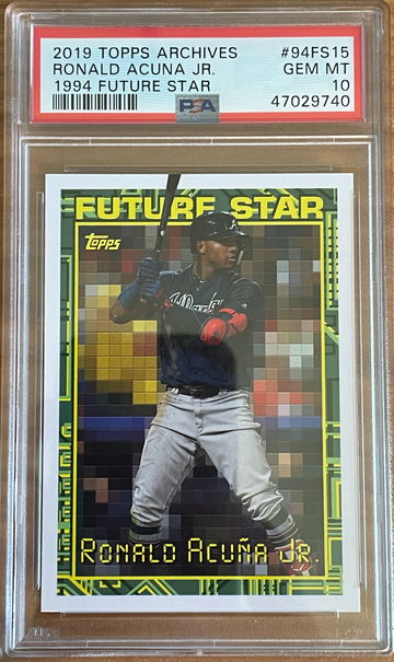 Ronald Acuna Jr. 2019 Topps Archives 1994 Future Star PSA 10 Gem Mint Low Pop 14