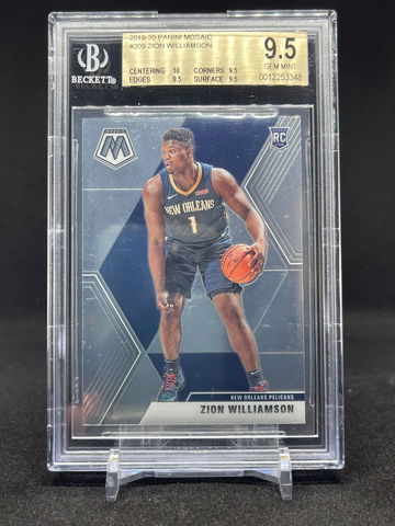 2019-20 Panini Mosaic Zion Williamson rookie base TRUE GEM Gem Mint 9.5