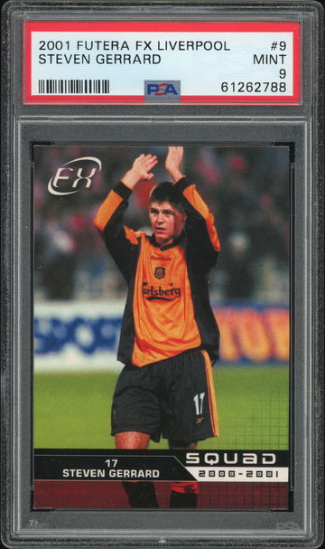 2001 Futera FX Steven Gerrard PSA 9 Liverpool #9 POP 1 None Higher