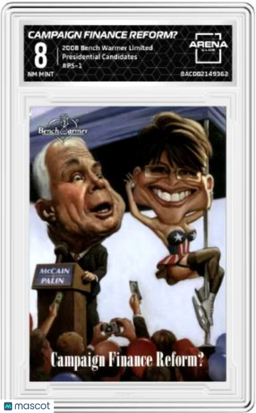 2008 Bench Warmer Limited McCain/Palin #PS-1 Arena Club 8