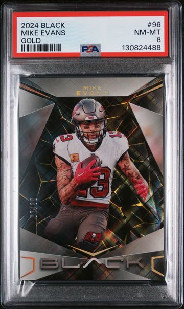2024 Panini Black Gold Mike Evans #96 /10 PSA 8