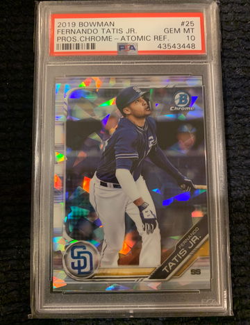 FERNANDO TATIS JR 2019 BOWMAN CHROME ATOMIC REFRACTOR PSA 10