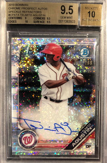 Termite Agustin 2019 Bowman Chrome Auto Sparkle BGS 9.5