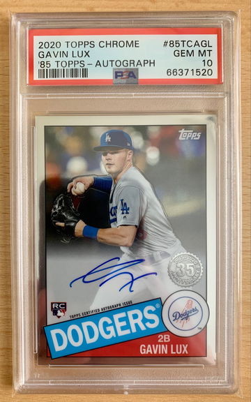 Gavin Lux 2020 Topps Chrome '85 35th Anniversary RC Auto /50 PSA 10 *POP 1*