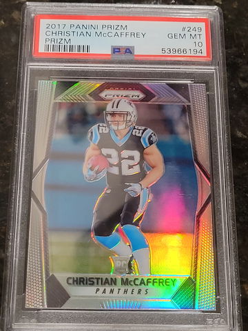 2017 Panini Prizm SILVER Christian McCaffrey PSA 10