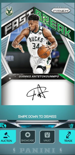 Giannis Prizm Fast Break insert with auto