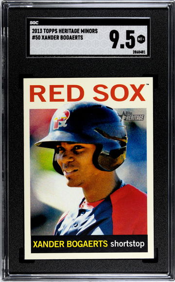 2013 Topps Heritage Minors #50 Xander Bogaerts SGC 9.5 Mint Plus Boston Red Sox