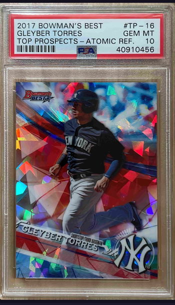 2018 Gleyber Torres Bowman’s Best Atomic Refractor PSA 10
