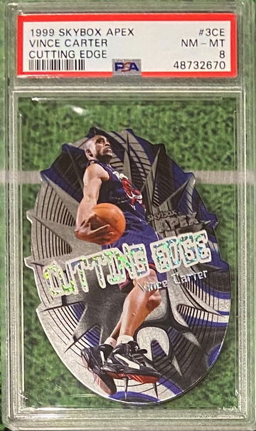 Vince Carter 1999 Skybox Apex Cutting Edge PSA 8