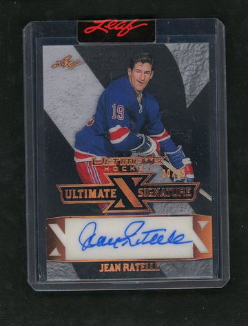 2021 Leaf Ultimate Signature Jean Ratelle Ultimate X Signature Auto /25