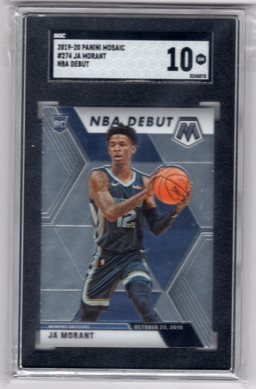 2019-20 Panini Mosaic Ja Morant NBA Debut RC SGC 10