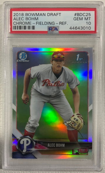 2018 Bowman Draft Alec Bohm Chrome Refractor PSA 10
