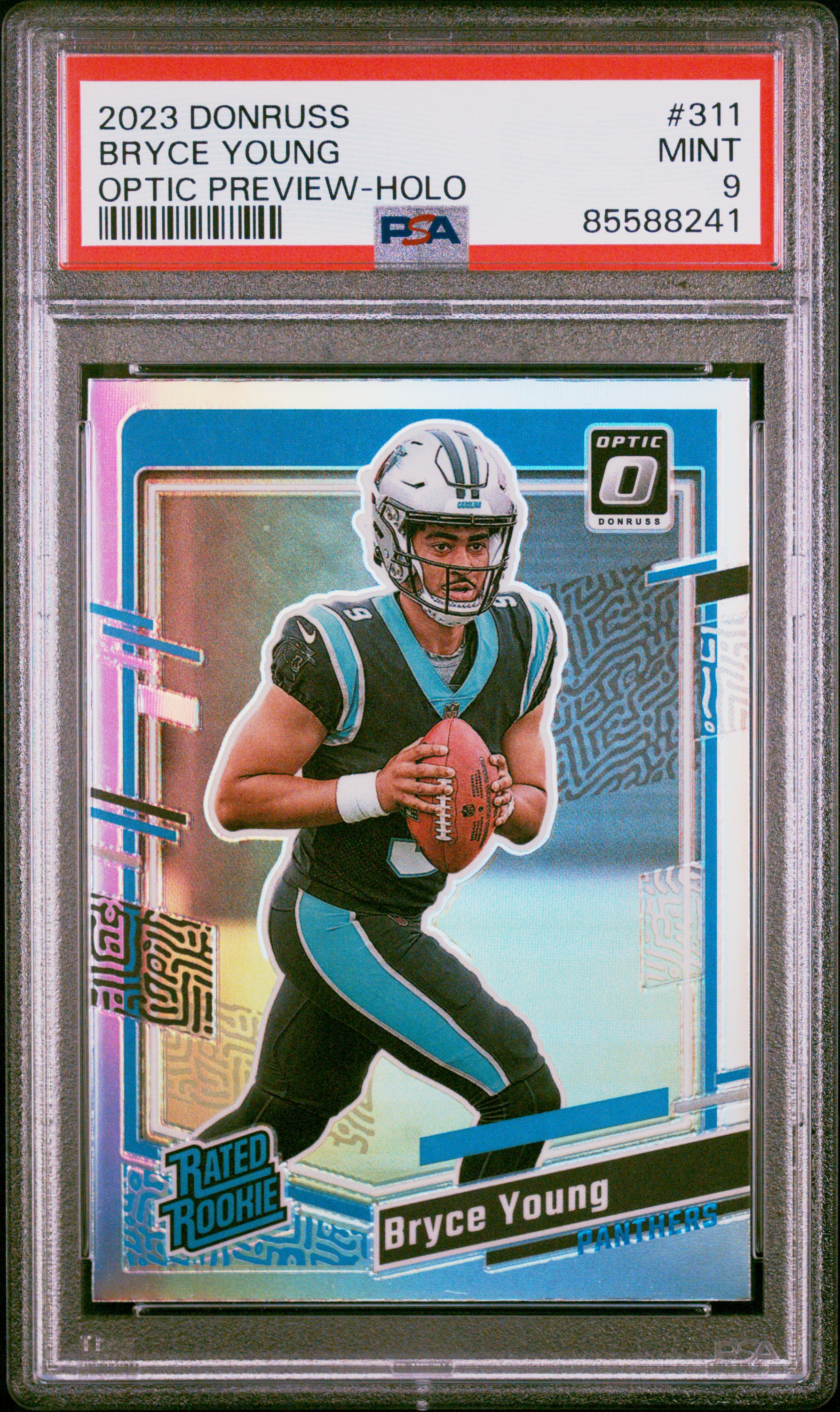 2023 Panini Donruss Bryce Young #311 Optic Preview-Holo PSA 9