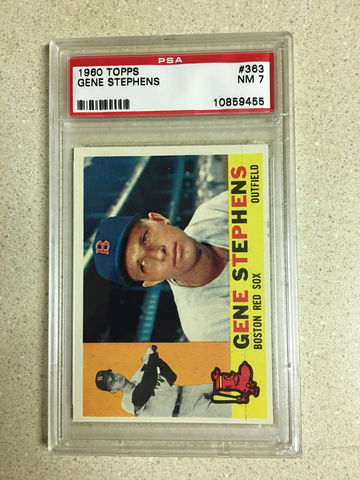 1960 Topps #363 Gene Stephens PSA 7 NM RED SOX