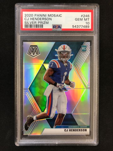 2020 Panini Mosaic - CJ Henderson - Rookie Silver Prizm PSA 10 Gem Mint