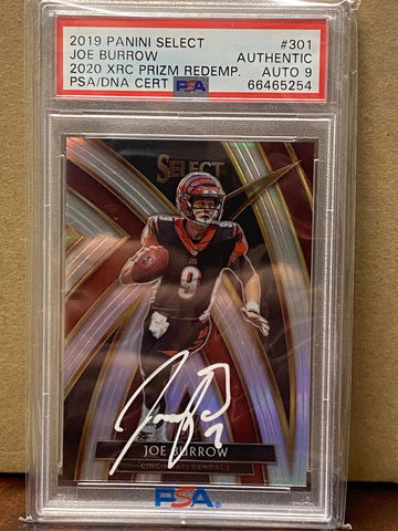 2019 Select xrc Joe Burrow Auto psa 9