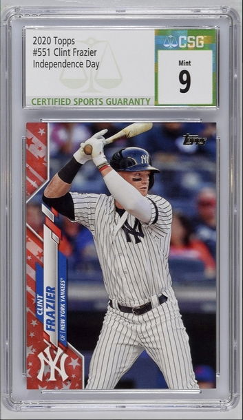 2020 Topps Clint Frazier #551 Independence Day /76 CSG 9 Mint