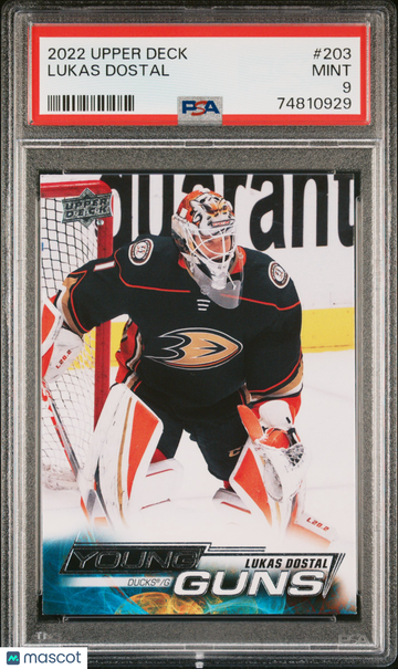 2022 Upper Deck Lukas Dostal #203 Rookie PSA 9