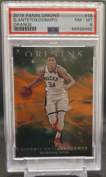 2019 Panini Origins Giannis Antetokounmpo #16 Orange /75 PSA 8 - POP 3 - None Higher