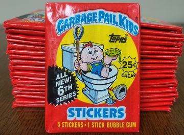 1986 Garbage Pail Kids 6th Series Wax Pack lot of 37 (25 cent) 