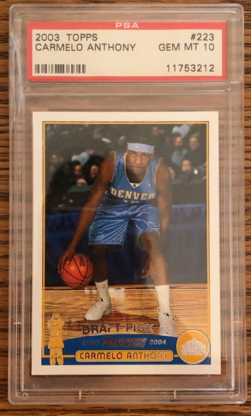 PSA 10 Carmelo Anthony 2003 Topps Rookie RC #223