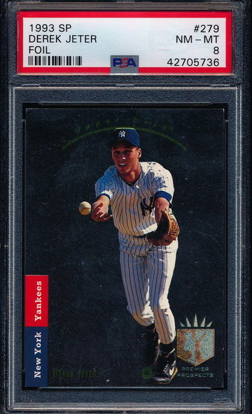 Derek Jeter 1993 SP Foil RC PSA 8