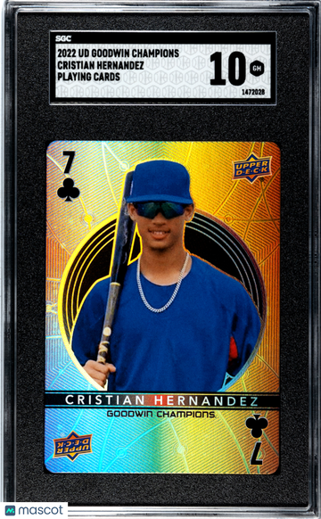2022 Upper Deck Goodwin Champions Cristian Hernandez Playing Cards SGC 10