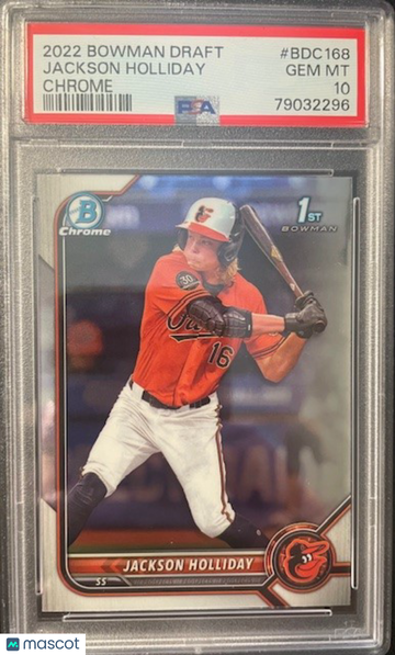 2022 Bowman Draft Jackson Holliday #BDC168 PSA 10