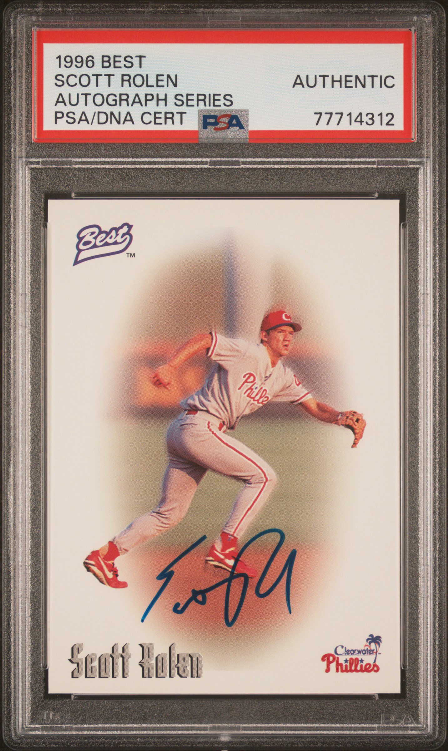1996 Best Autograph Series Scott Rolen Autograph Series PSA DNA