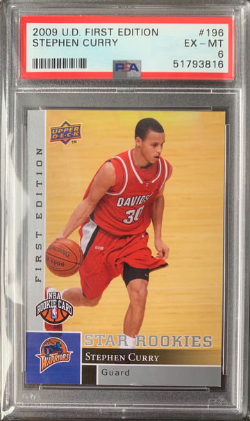 2009 Steph Curry Upper Deck First Edition PSA 6 Rookie Card #196