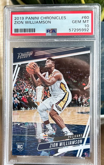 2019-20 Panini Chronicles ZION WILLIAMSON Prestige #60 Rookie RC PSA 10 Gem Mint