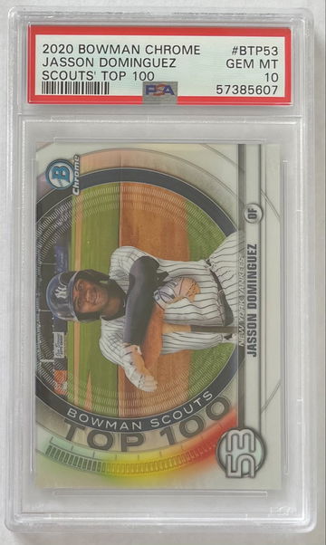 2020 Bowman Chrome Jasson Dominguez Scouts Top 100 PSA 10
