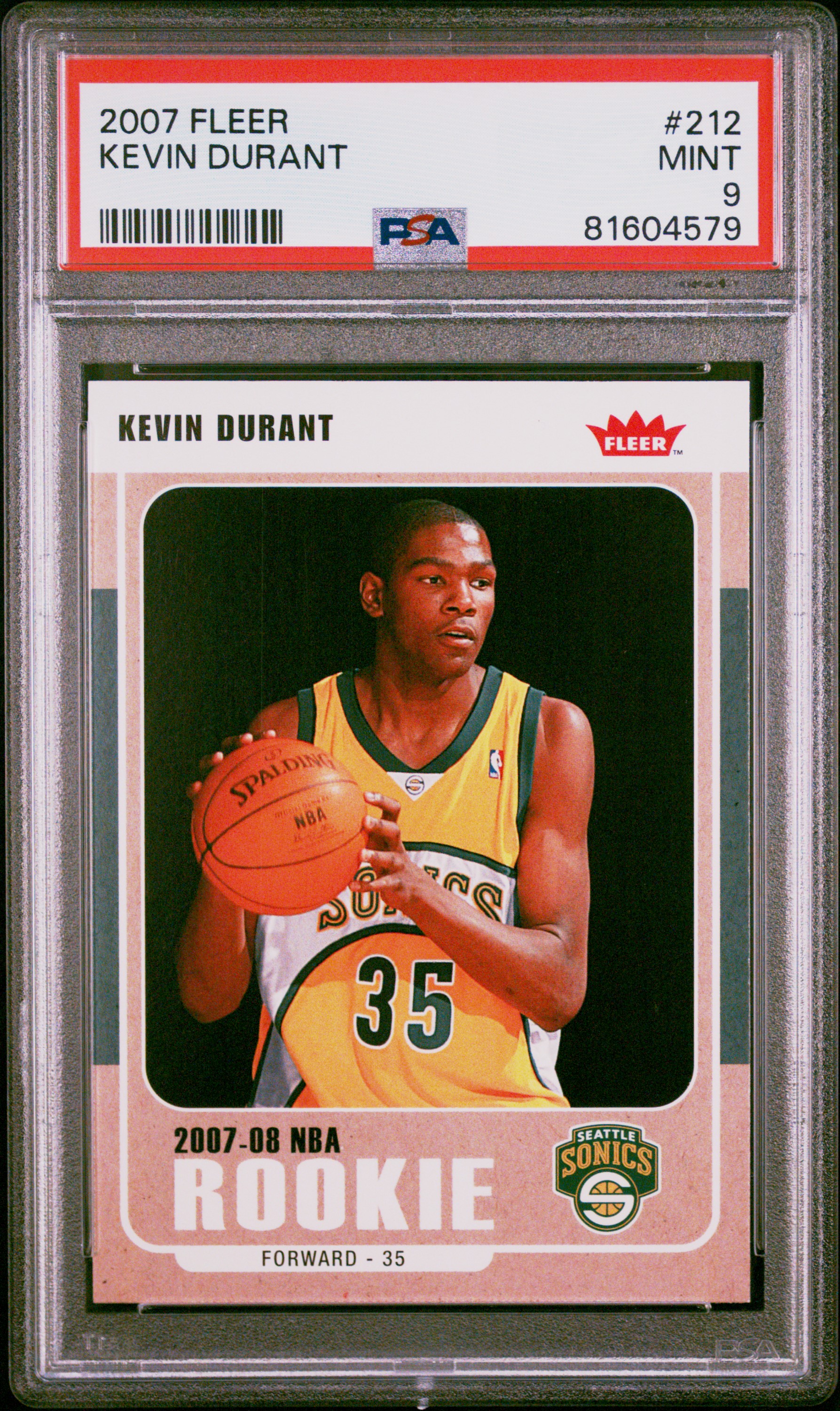 2007 Fleer Kevin Durant #212 PSA 9