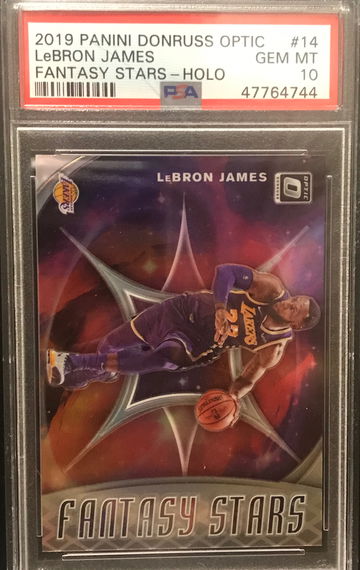 2019-20 Donruss Optic Holo Fantasy Star Lebron James PSA 10