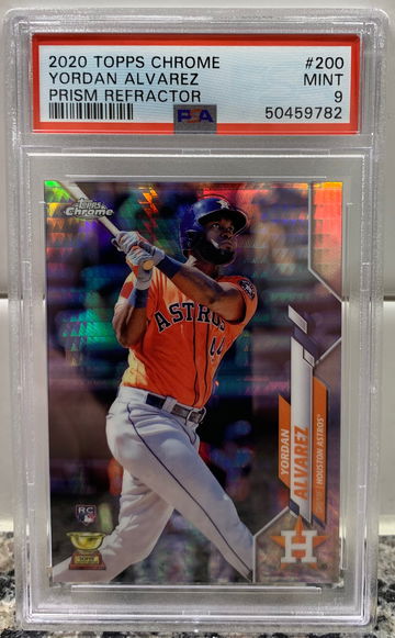 2020 Topps Chrome Yordan Alvarez Prism Refractor PSA 9