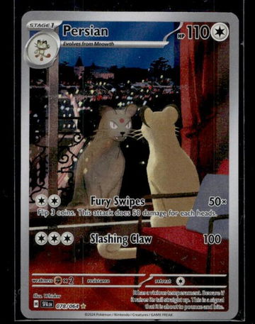 2024 Pokémon Scarlet & Violet 151 Persian Illustration Rare #078 Holo