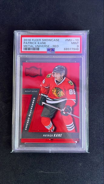2016 Fleer Showcase Patrick Kane PMG Red /150 PSA 9