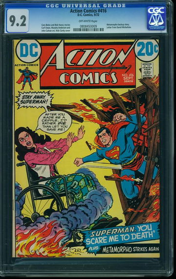 ACTION COMICS #416, CGC 9.2 NM-