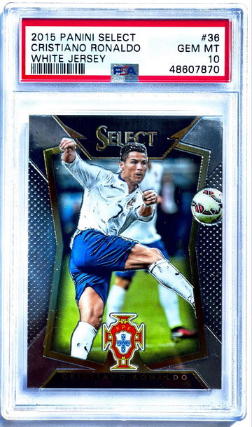 2015 Panini Select Cristiano Ronaldo White Jersey PSA 10