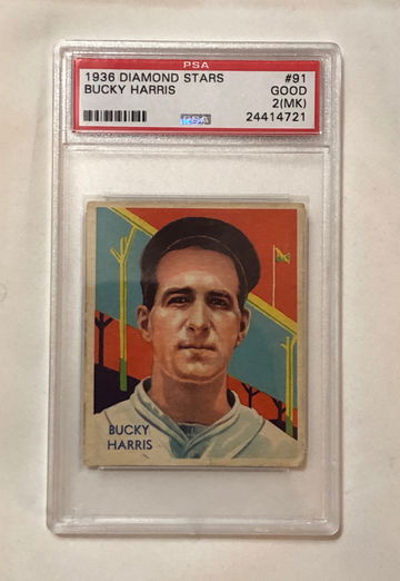 1936 DIAMONDS STARS BUCKY HARRIS,#91 GD 2(MK)