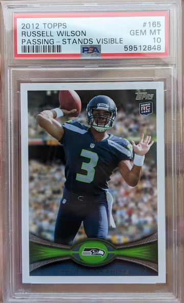 2012 Topps Russell Wilson Passing Stands Visible Rookie Card PSA 10