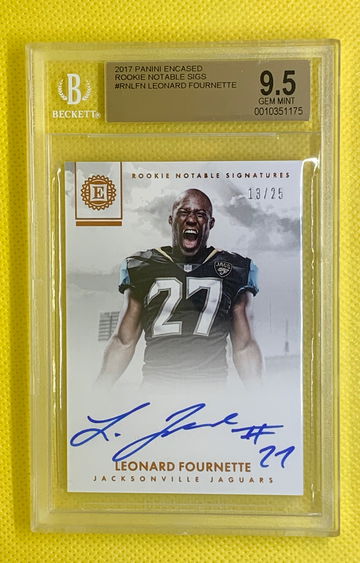 LEONARD FOURNETTE 2017 Panini Encased Rookie Auto 9.5 BGS 13/25