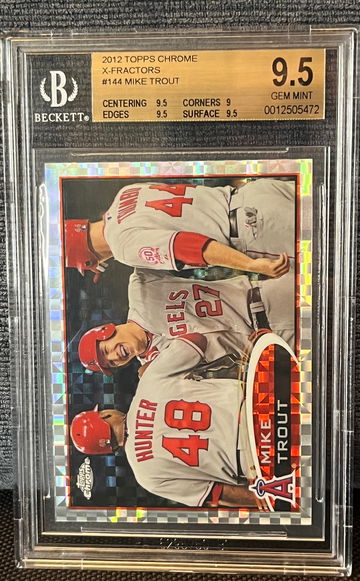 2012 Topps Chrome Mike Trout XFractor BGS 9.5 Los Angeles Angels